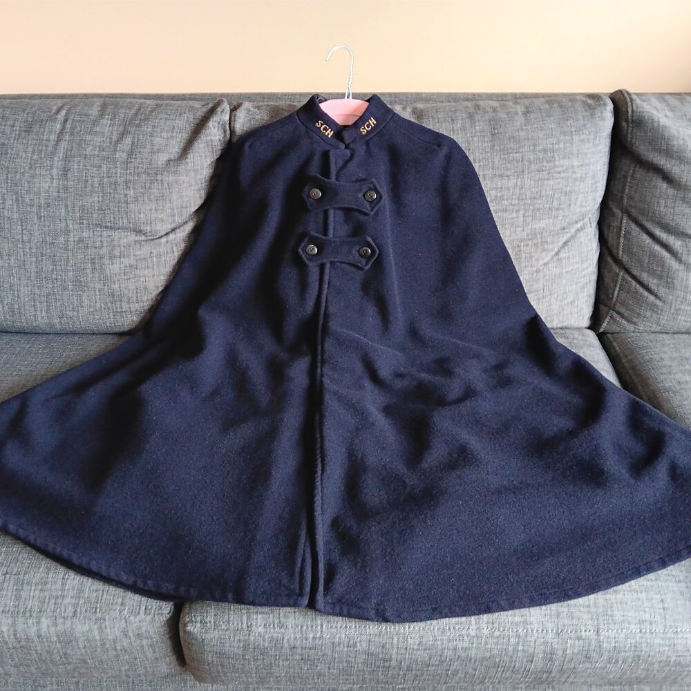 Vintage Mid Century Wool Navy Blue Lac-Mac Nurses Cape Saskatoon Canada